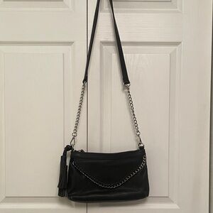 CARLOS By Carlos Santana Black Faux Leather Envelope Crossbody or Shoulder Bag